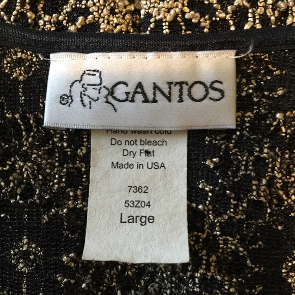 Gantos Vintage Black/Gold Evening Jacket, Size L - Picture 3 of 3